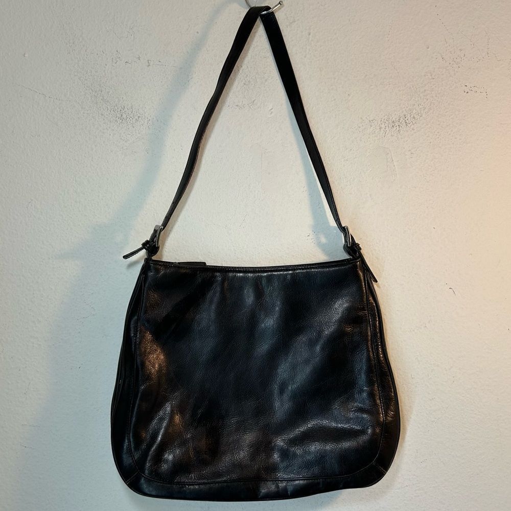 KENNETH COLE REACTION womans handbag black silver leather modern gothcore y2k - Picture 6 of 15